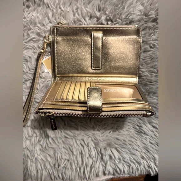 Brand New Michael Kors gold Long Wallet